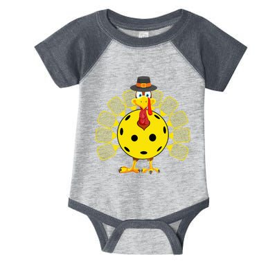 Funny Pickleball Thanksgiving Golf Ball Turkey Lover Infant Baby Jersey Bodysuit