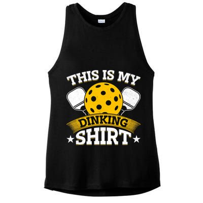 Funny Pickleball This Is My Drinking Pickleball Ladies PosiCharge Tri-Blend Wicking Tank