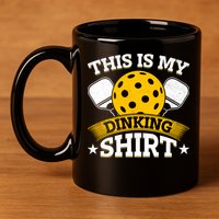 Funny Pickleball This Is My Drinking Pickleball 11oz C Handle Ceramic Mug