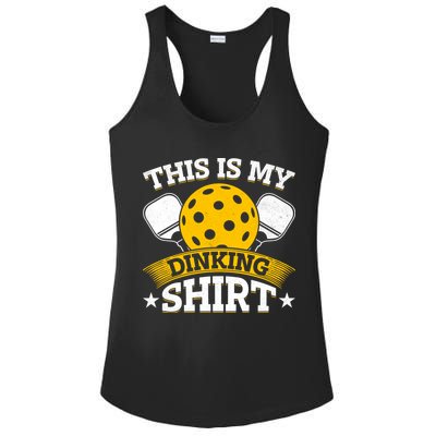 Funny Pickleball This Is My Drinking Pickleball Ladies PosiCharge Competitor Racerback Tank