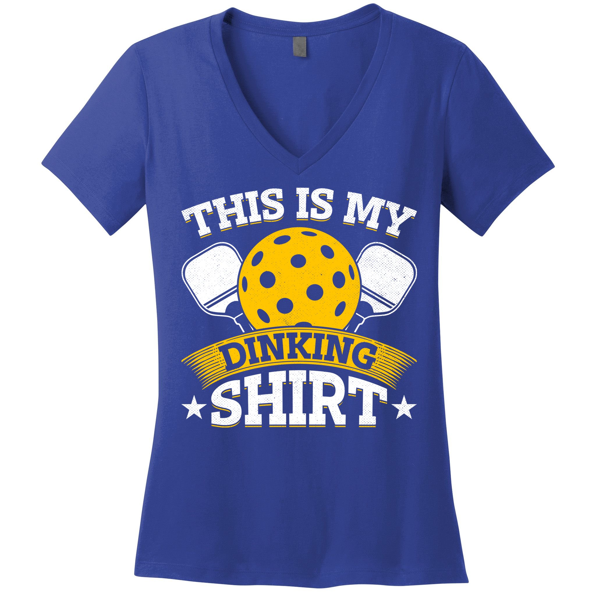 Funny Pickleball This Is My Drinking Pickleball Women's V-Neck T-Shirt