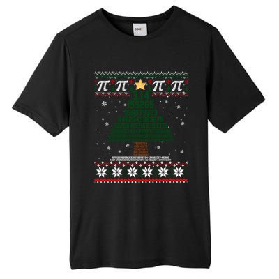 Funny Pi Tree Christmas Math Teacher Ugly Sweater Funny Gift Tall Fusion ChromaSoft Performance T-Shirt