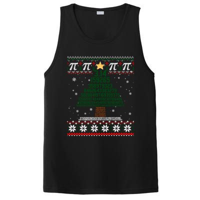 Funny Pi Tree Christmas Math Teacher Ugly Sweater Funny Gift PosiCharge Competitor Tank