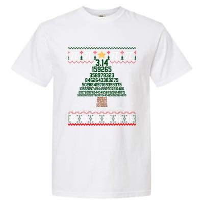 Funny Pi Tree Christmas Math Teacher Ugly Sweater Funny Gift Garment-Dyed Heavyweight T-Shirt