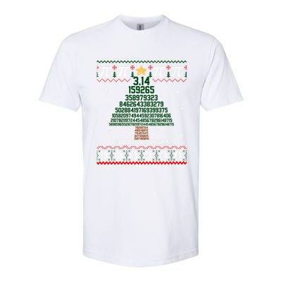 Funny Pi Tree Christmas Math Teacher Ugly Sweater Funny Gift Softstyle® CVC T-Shirt