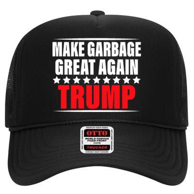 Funny Pro Trump Make Garbage Great Again High Crown Mesh Back Trucker Hat