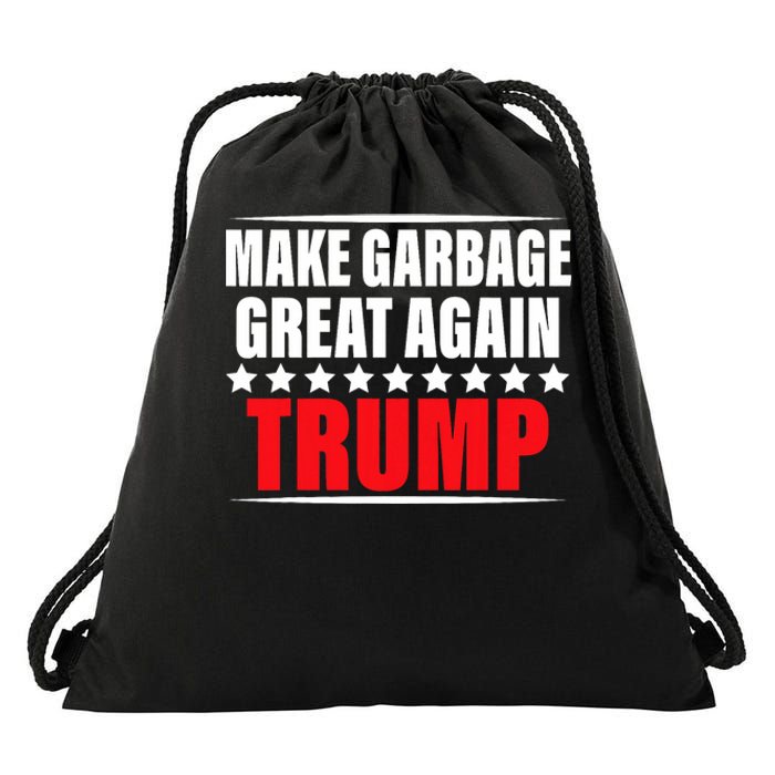 Funny Pro Trump Make Garbage Great Again Drawstring Bag