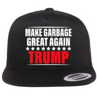 Funny Pro Trump Make Garbage Great Again Flat Bill Trucker Hat