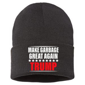 Funny Pro Trump Make Garbage Great Again Sustainable Knit Beanie