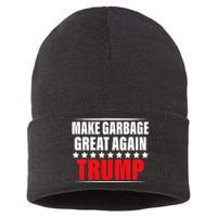 Funny Pro Trump Make Garbage Great Again Sustainable Knit Beanie