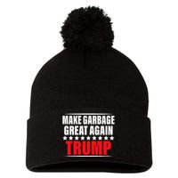 Funny Pro Trump Make Garbage Great Again Pom Pom 12in Knit Beanie