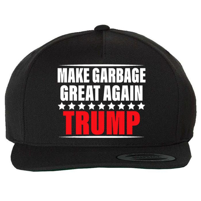 Funny Pro Trump Make Garbage Great Again Wool Snapback Cap