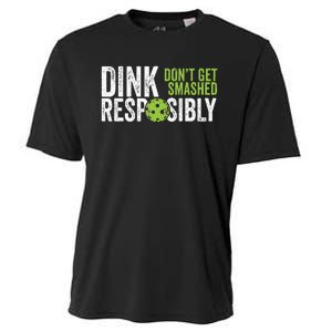 Funny Pickleball Team Clothing Dink Responsibly Cooling Performance Crew T-Shirt