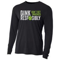 Funny Pickleball Team Clothing Dink Responsibly Cooling Performance Long Sleeve Crew