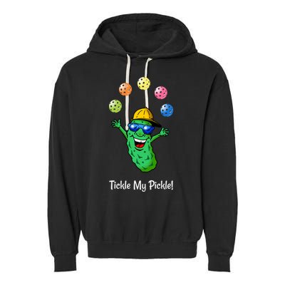 Fun Pickleball, Tickle My Pickle, Juggling Pickleballs Garment-Dyed Fleece Hoodie