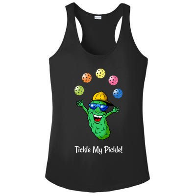 Fun Pickleball, Tickle My Pickle, Juggling Pickleballs Ladies PosiCharge Competitor Racerback Tank