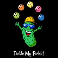 Fun Pickleball, Tickle My Pickle, Juggling Pickleballs Cropped Pullover Crew