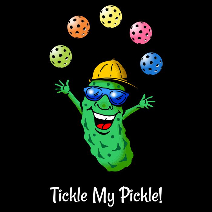 Fun Pickleball, Tickle My Pickle, Juggling Pickleballs Cropped Pullover Crew