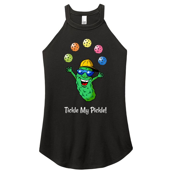 Fun Pickleball, Tickle My Pickle, Juggling Pickleballs Women's Perfect Tri Rocker Tank