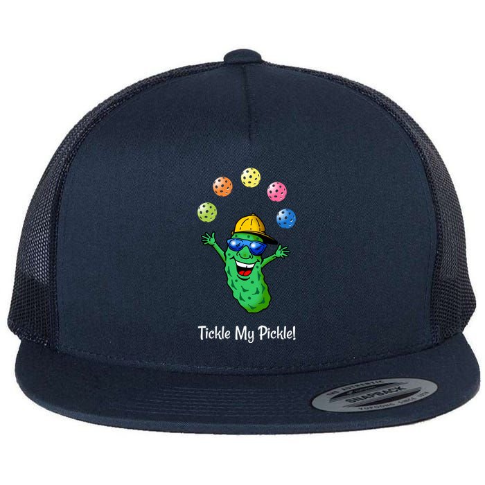 Fun Pickleball, Tickle My Pickle, Juggling Pickleballs Flat Bill Trucker Hat