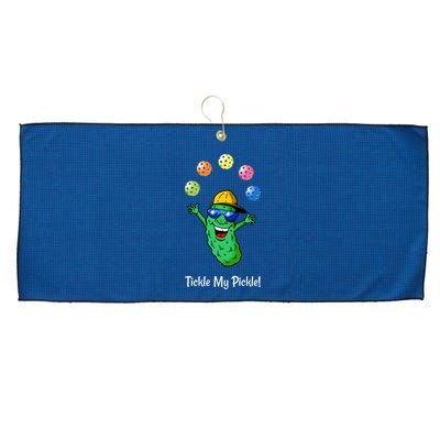 Fun Pickleball, Tickle My Pickle, Juggling Pickleballs Large Microfiber Waffle Golf Towel