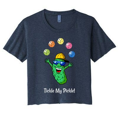 Fun Pickleball, Tickle My Pickle, Juggling Pickleballs Crop Top