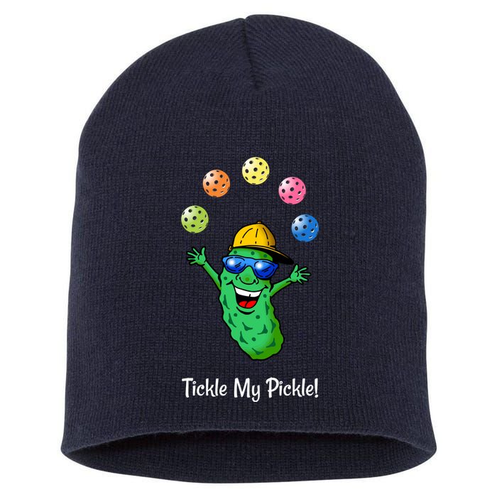 Fun Pickleball, Tickle My Pickle, Juggling Pickleballs Short Acrylic Beanie
