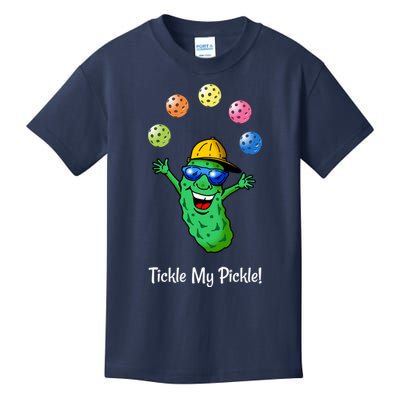 Fun Pickleball, Tickle My Pickle, Juggling Pickleballs Kids T-Shirt