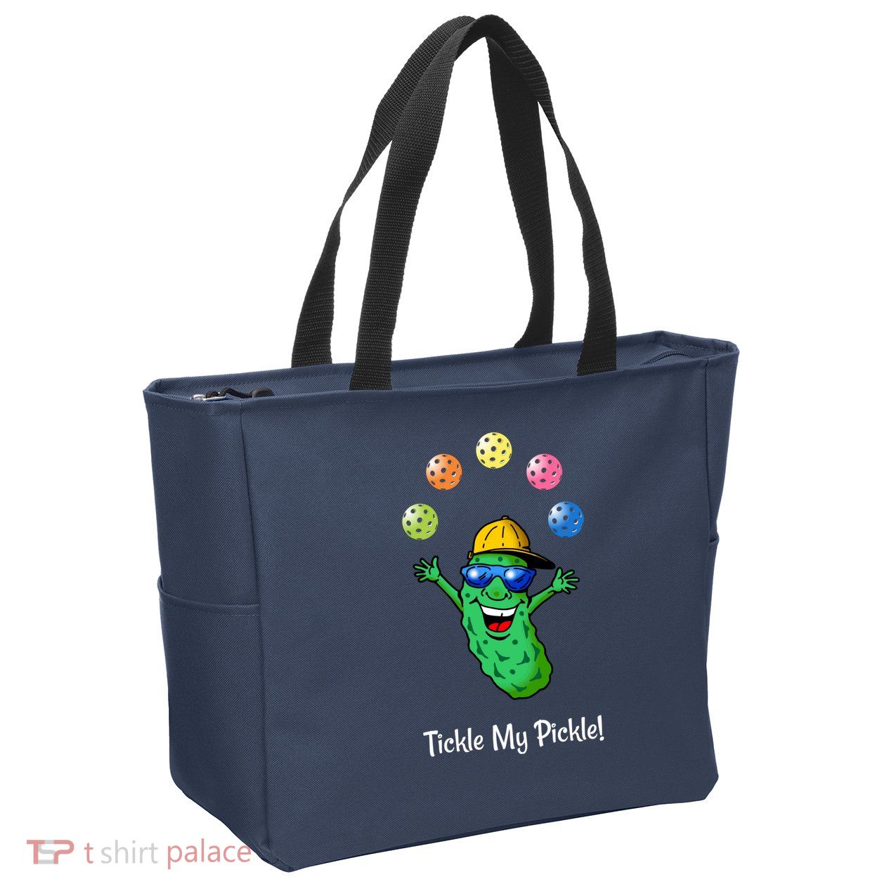 Fun Pickleball, Tickle My Pickle, Juggling Pickleballs Zip Tote Bag