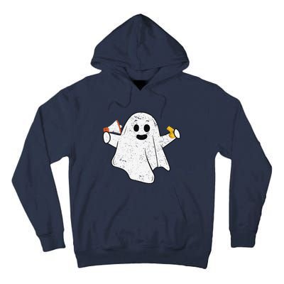 Funny PE Teacher Ghost Spooky Vibes Vintage Halloween Tall Hoodie