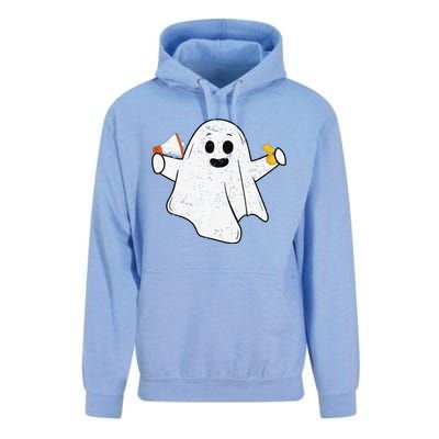 Funny PE Teacher Ghost Spooky Vibes Vintage Halloween Unisex Surf Hoodie