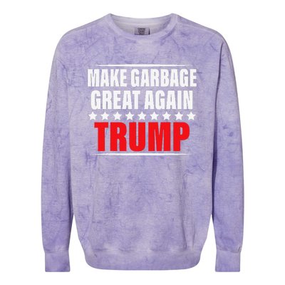 Funny Pro Trump Make Garbage Great Again Gift Colorblast Crewneck Sweatshirt