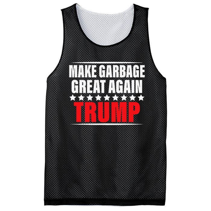 Funny Pro Trump Make Garbage Great Again Gift Mesh Reversible Basketball Jersey Tank