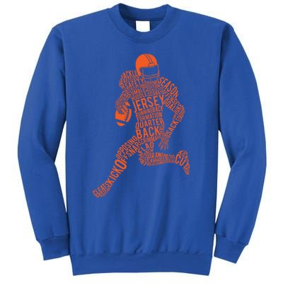 Football Player Typography Gift Sweatshirt