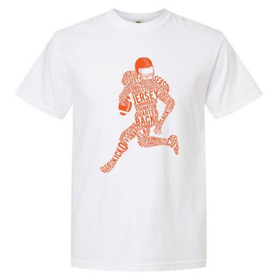 Football Player Typography Gift Garment-Dyed Heavyweight T-Shirt