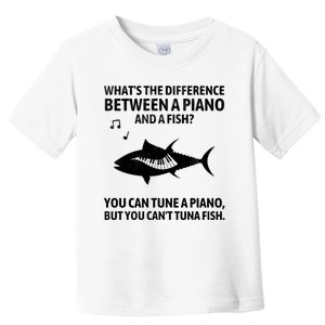 Funny Piano Tuna Fish Music Sarcastic Joke Toddler T-Shirt