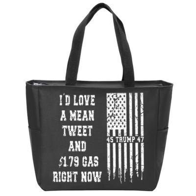 Funny Pro Trump Fathers Day Gas Prices Mean Tweets July 4th Zip Tote Bag