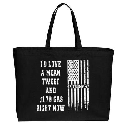 Funny Pro Trump Fathers Day Gas Prices Mean Tweets July 4th Cotton Canvas Jumbo Tote