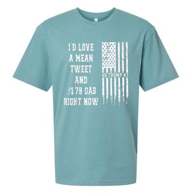 Funny Pro Trump Fathers Day Gas Prices Mean Tweets July 4th Sueded Cloud Jersey T-Shirt