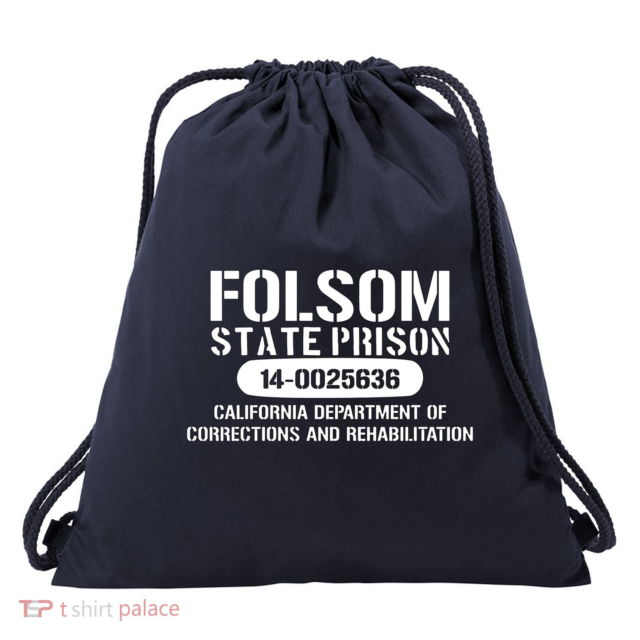 Folsom Prison TShirt Funny Drawstring Bag