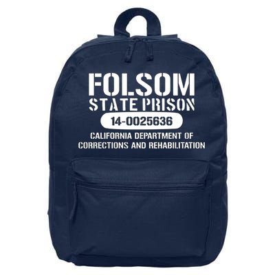 Folsom Prison TShirt Funny 16 in Basic Backpack