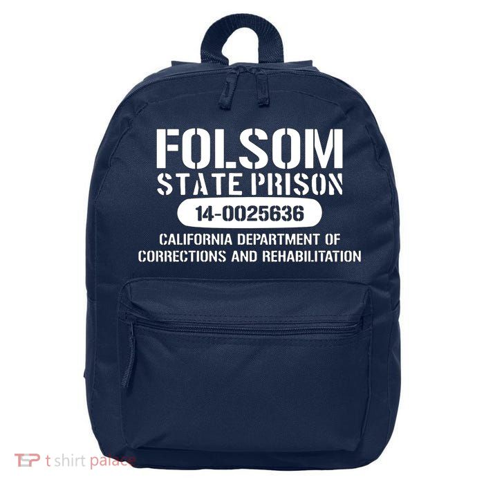 Folsom Prison TShirt Funny 16 in Basic Backpack