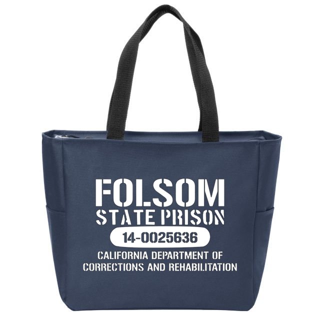 Folsom Prison TShirt Funny Zip Tote Bag