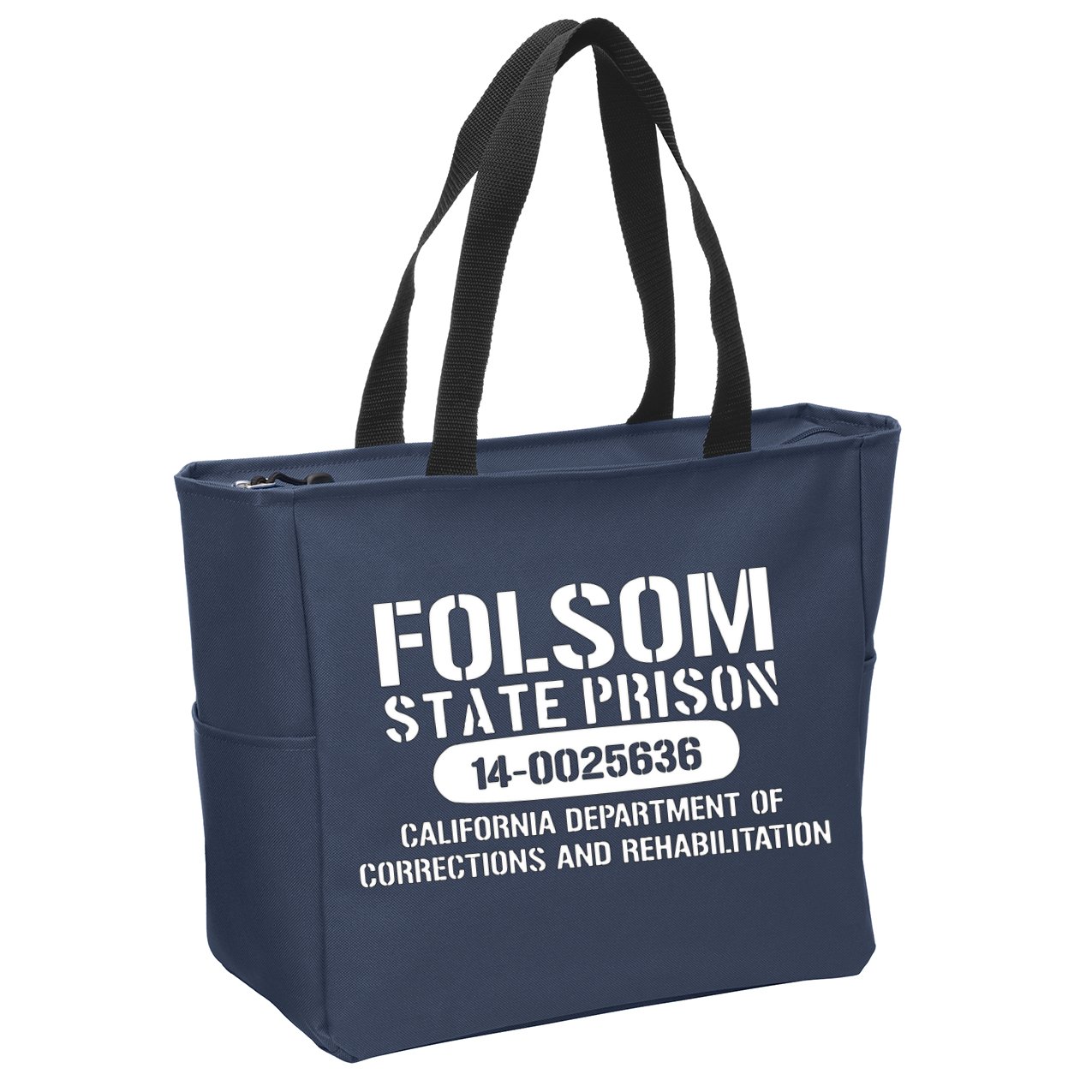 Folsom Prison TShirt Funny Zip Tote Bag