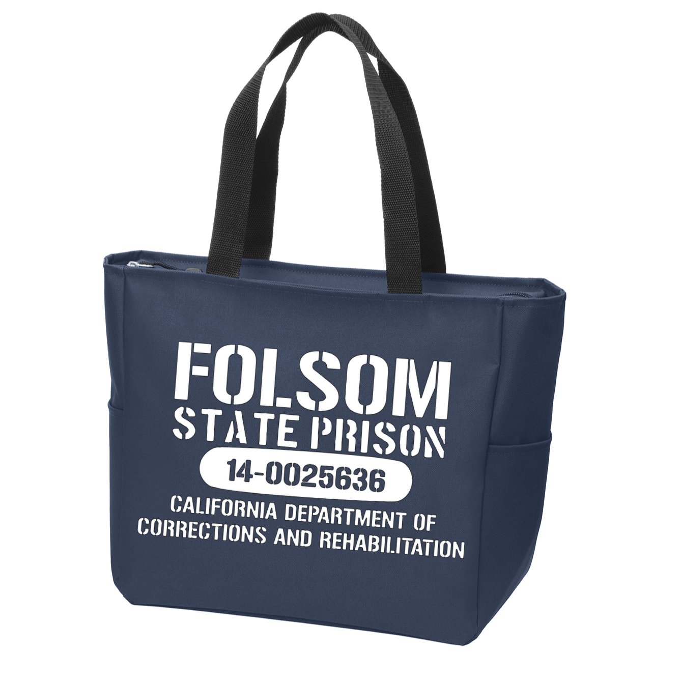 Folsom Prison TShirt Funny Zip Tote Bag