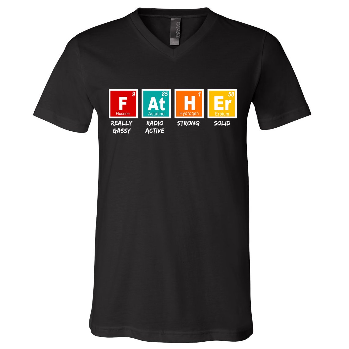 Father Periodic Table V-Neck T-Shirt