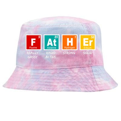 Father Periodic Table Tie-Dyed Bucket Hat