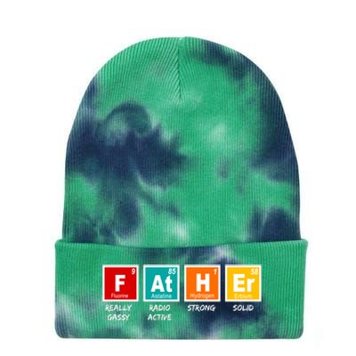 Father Periodic Table Tie Dye 12in Knit Beanie