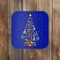 Funny Plumber Tools Xmas Tree Gift Ugly Plumber Christmas Gift Coaster