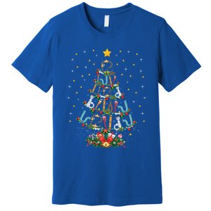 Funny Plumber Tools Xmas Tree Gift Ugly Plumber Christmas Gift Premium T-Shirt